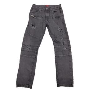 Truth Substance Common Sense Skinny Jeans Kids 12 Gray Stretch Distressed 28x26
